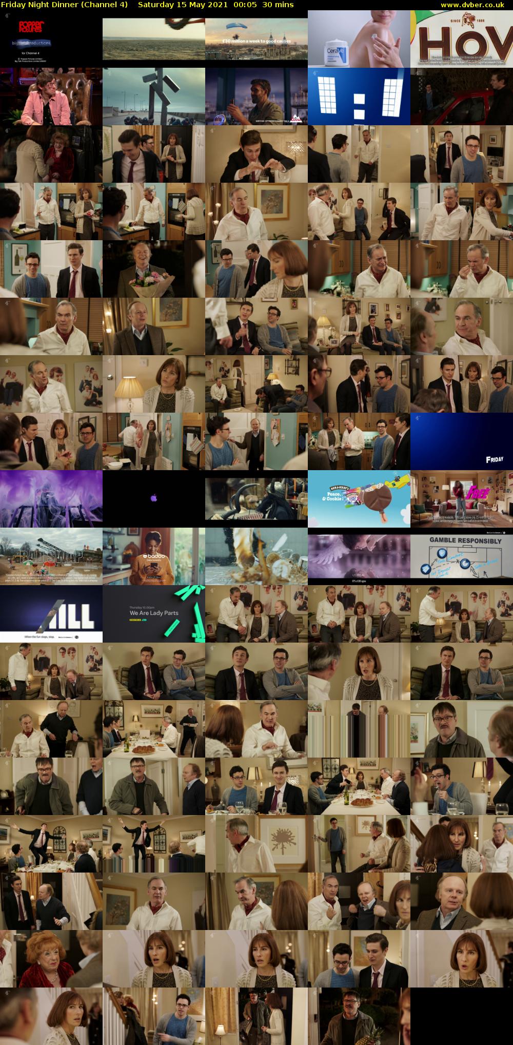 Friday Night Dinner (Channel 4) Saturday 15 May 2021 00:05 - 00:35