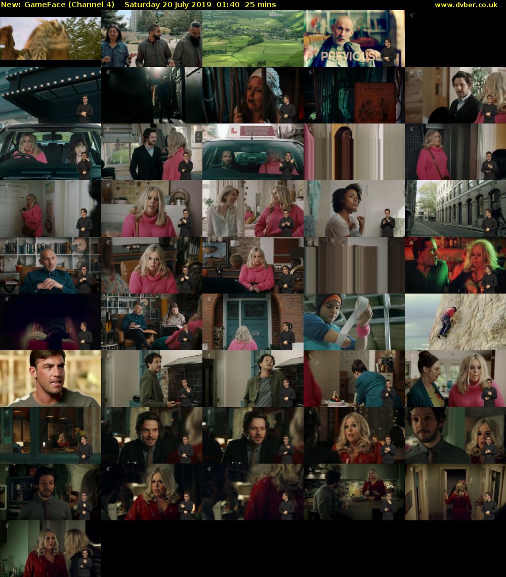 GameFace (Channel 4) Saturday 20 July 2019 01:40 - 02:05