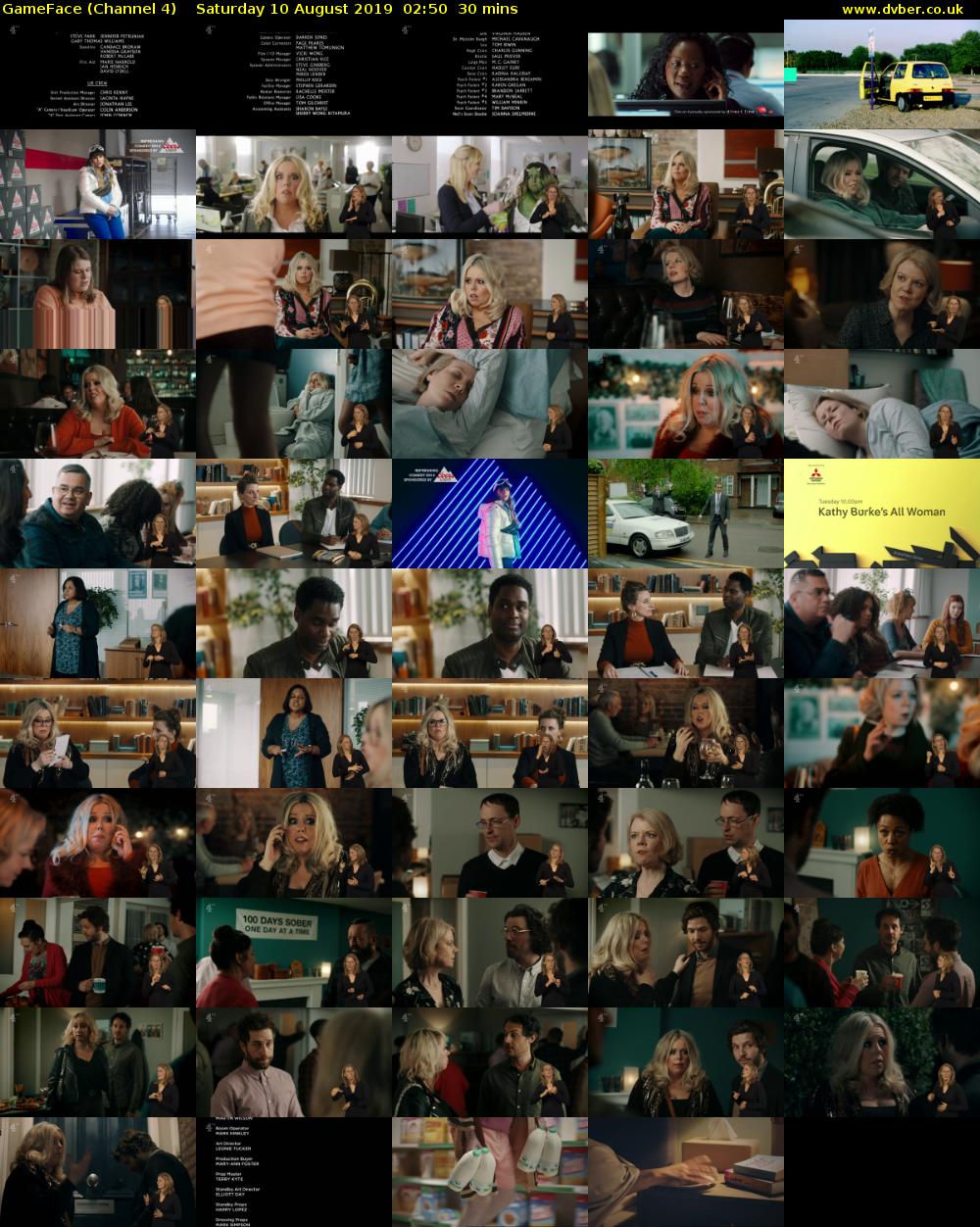 GameFace (Channel 4) Saturday 10 August 2019 02:50 - 03:20