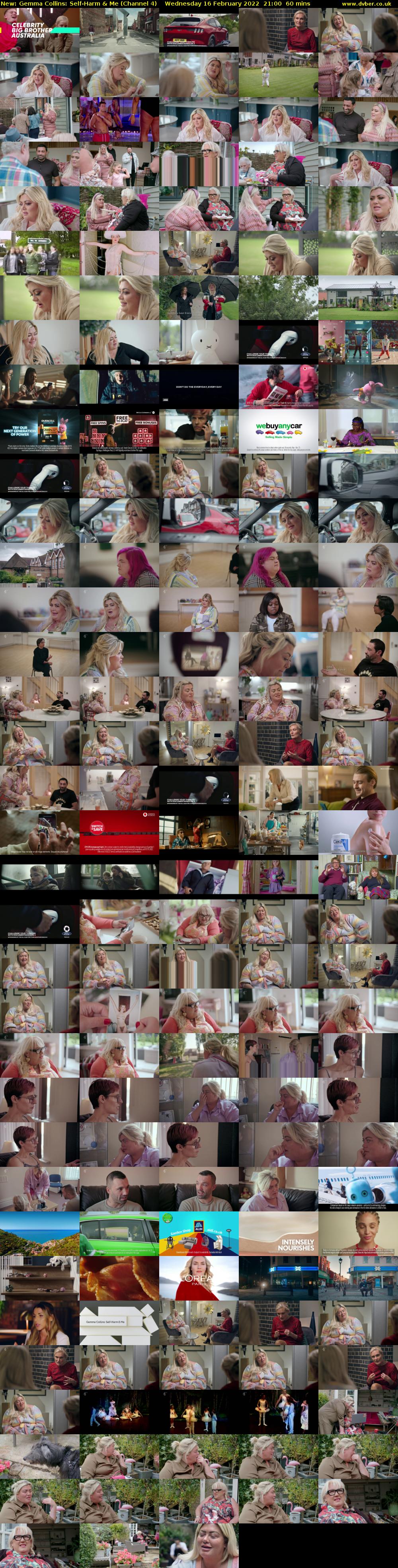 Gemma Collins: Self-Harm & Me (Channel 4) Wednesday 16 February 2022 21:00 - 22:00