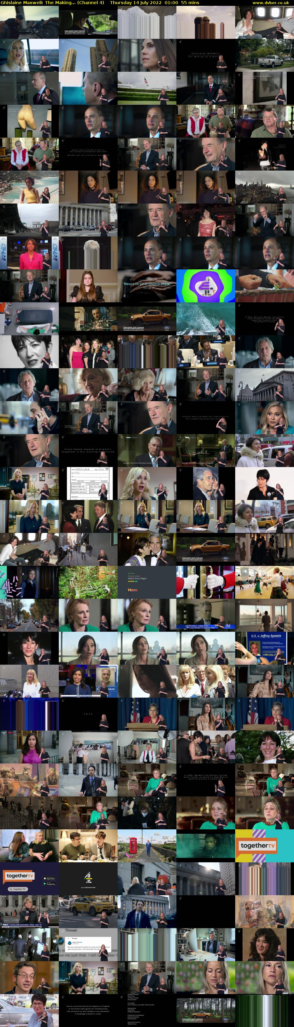Ghislaine Maxwell: The Making... (Channel 4) Thursday 14 July 2022 01:00 - 01:55