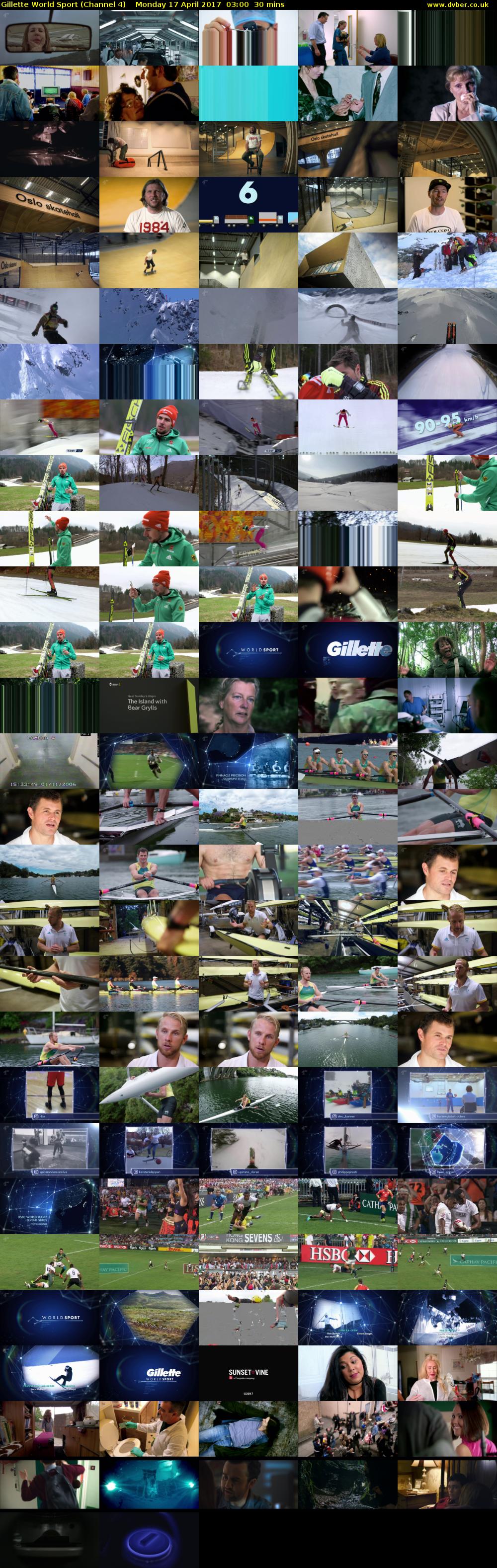 Gillette World Sport (Channel 4) Monday 17 April 2017 03:00 - 03:30