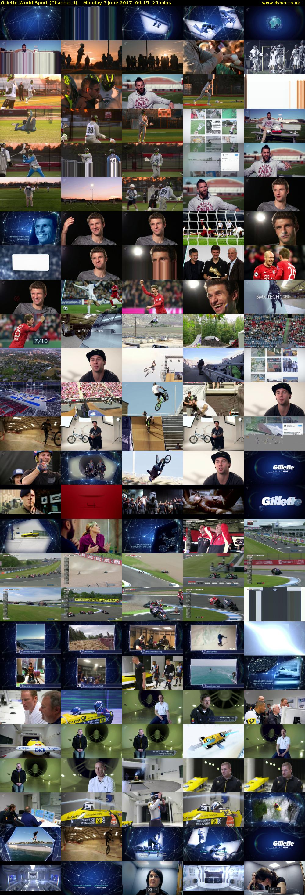 Gillette World Sport (Channel 4) Monday 5 June 2017 04:15 - 04:40