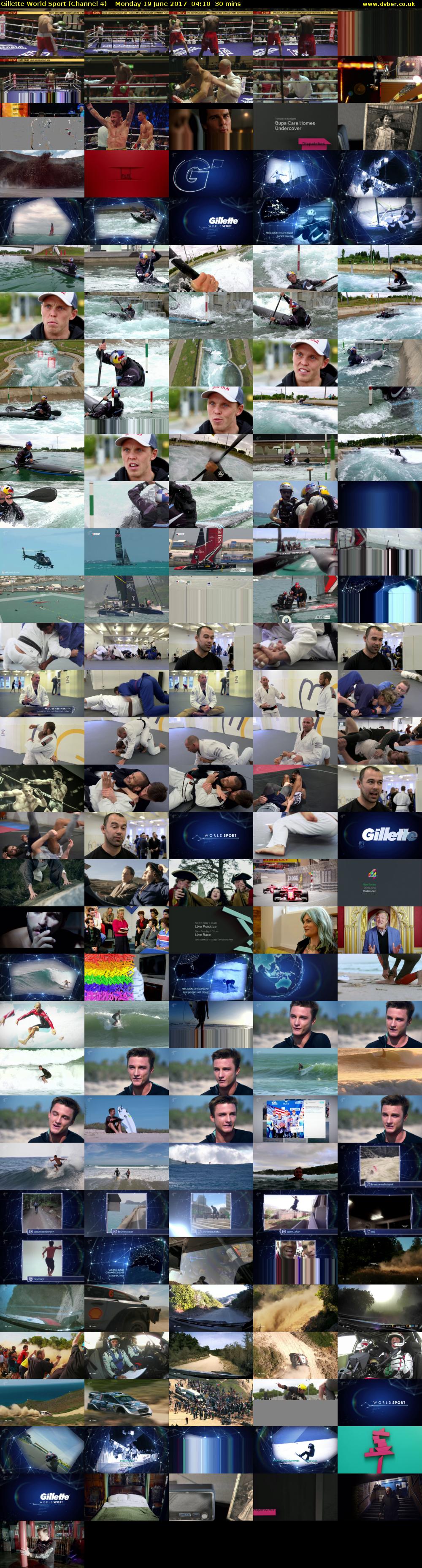 Gillette World Sport (Channel 4) Monday 19 June 2017 04:10 - 04:40