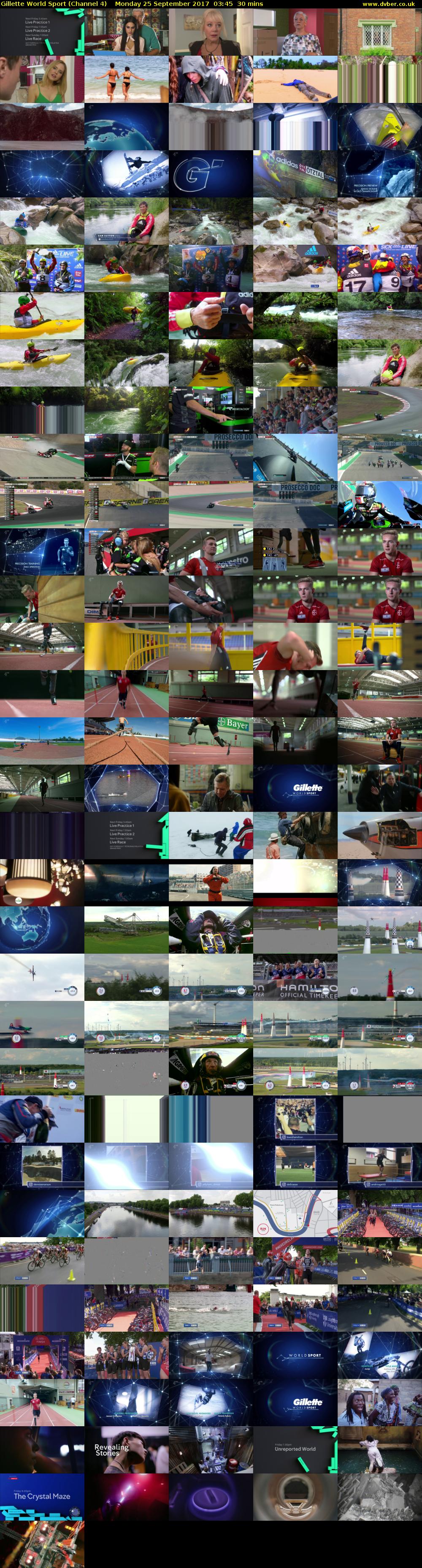Gillette World Sport (Channel 4) Monday 25 September 2017 03:45 - 04:15