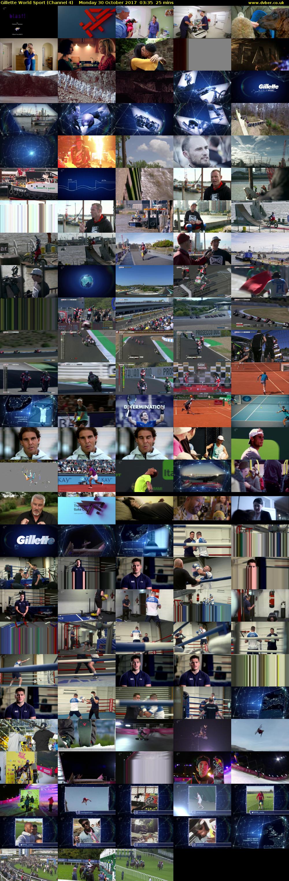Gillette World Sport (Channel 4) Monday 30 October 2017 03:35 - 04:00