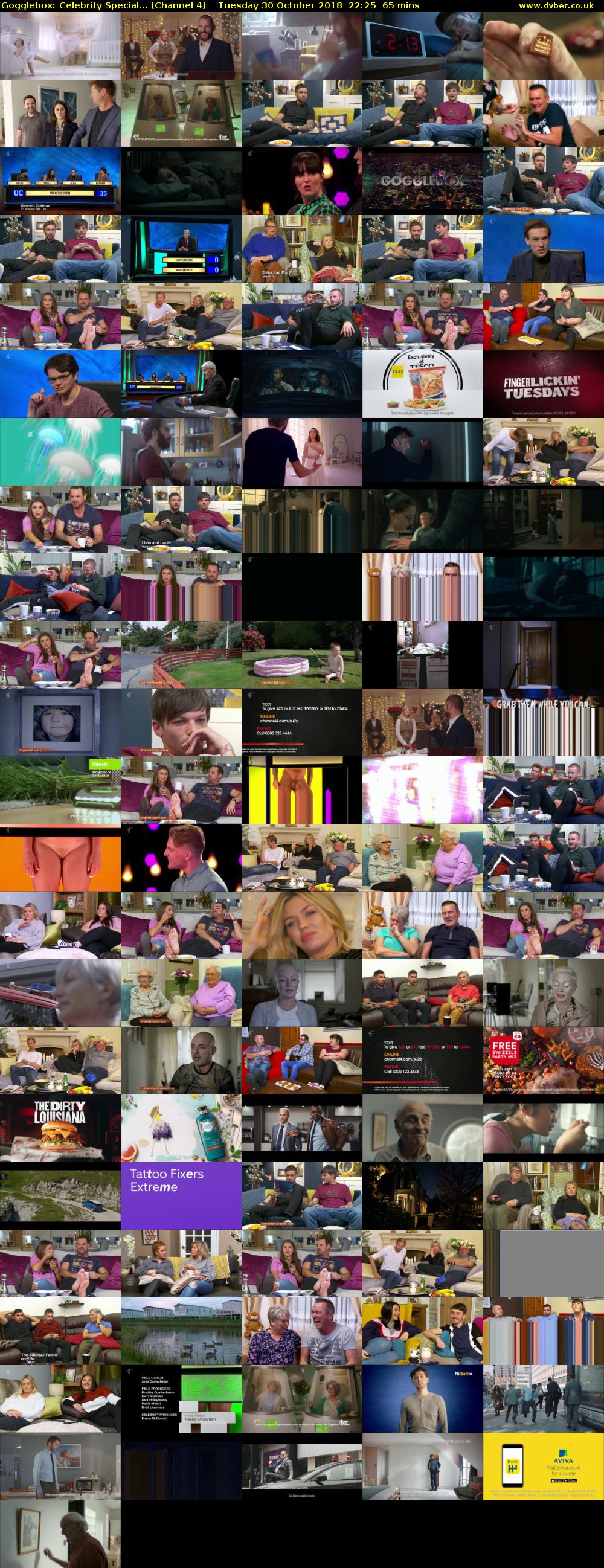 Gogglebox: Celebrity Special... (Channel 4) Tuesday 30 October 2018 22:25 - 23:30