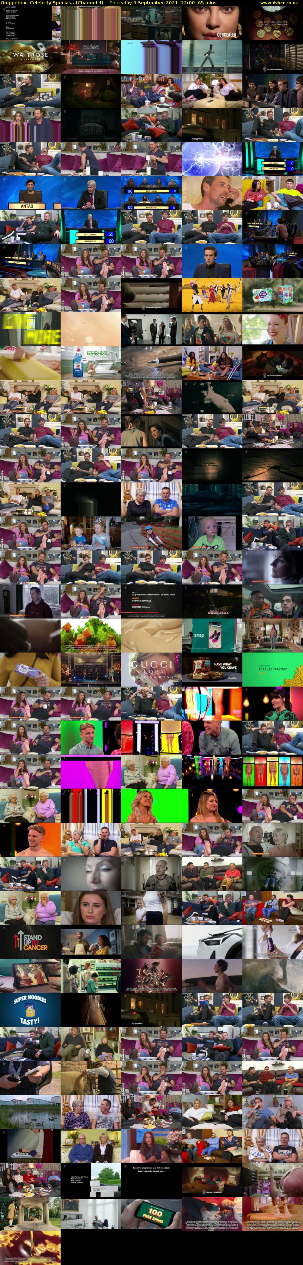 Gogglebox: Celebrity Special... (Channel 4) Thursday 9 September 2021 22:00 - 23:05