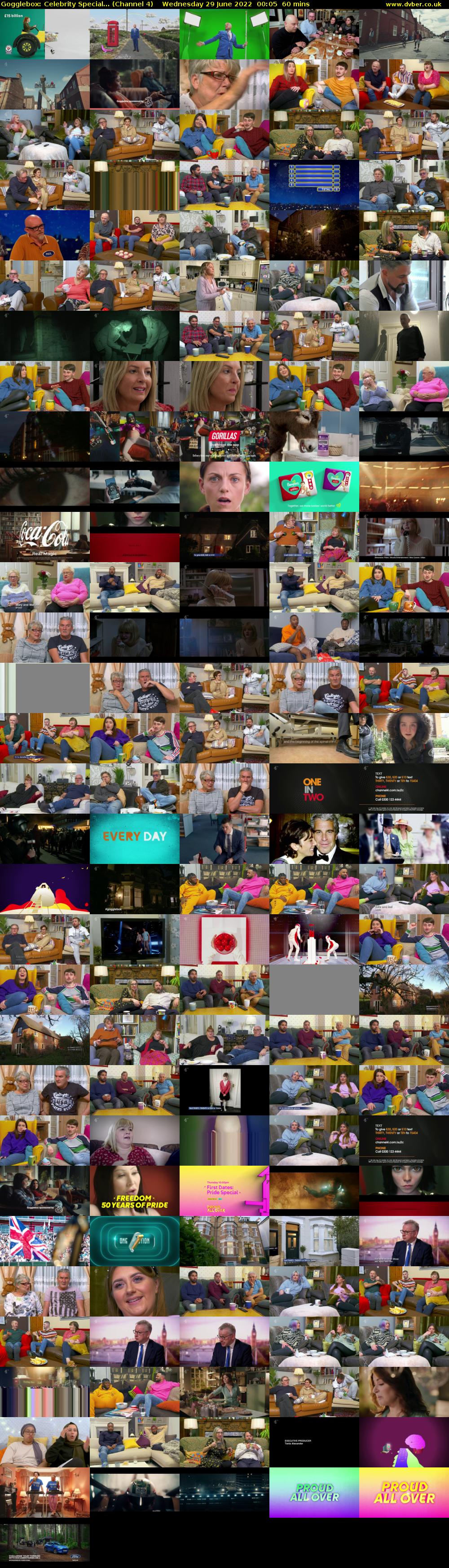 Gogglebox: Celebrity Special... (Channel 4) Wednesday 29 June 2022 00:05 - 01:05