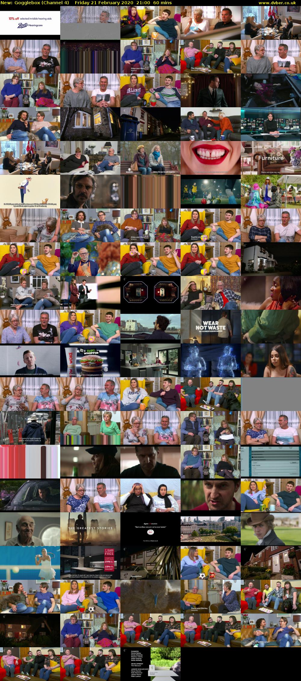 Gogglebox (Channel 4) Friday 21 February 2020 21:00 - 22:00