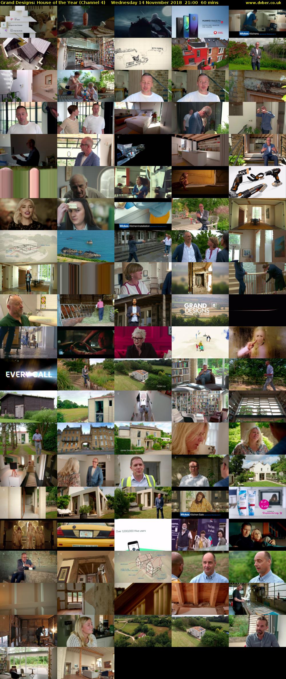 Grand Designs: House of the Year (Channel 4) Wednesday 14 November 2018 21:00 - 22:00