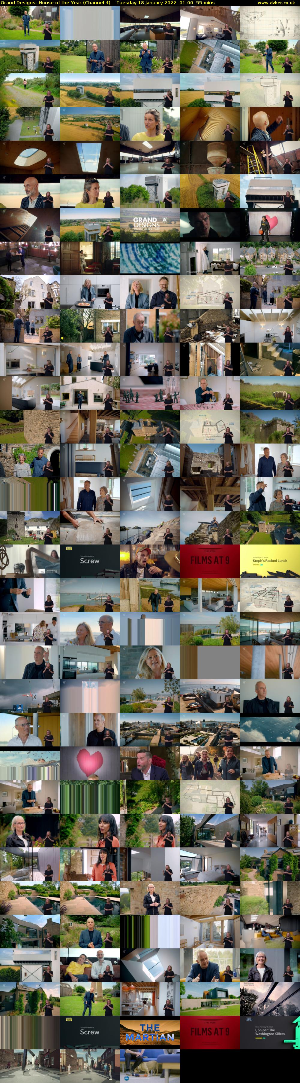 Grand Designs: House of the Year (Channel 4) Tuesday 18 January 2022 01:00 - 01:55