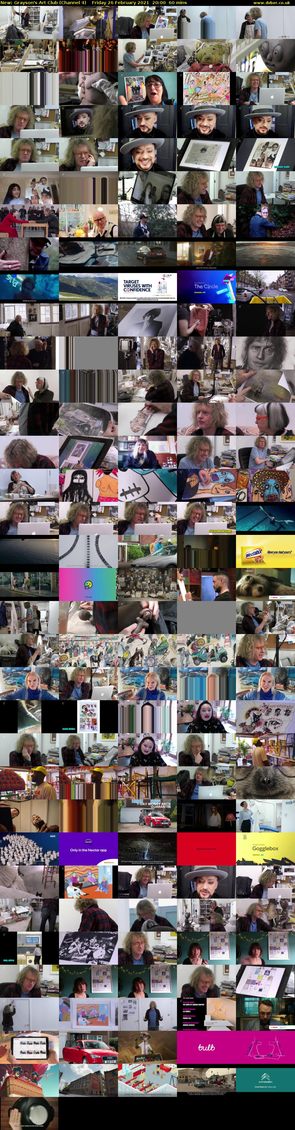 Grayson's Art Club (Channel 4) Friday 26 February 2021 20:00 - 21:00