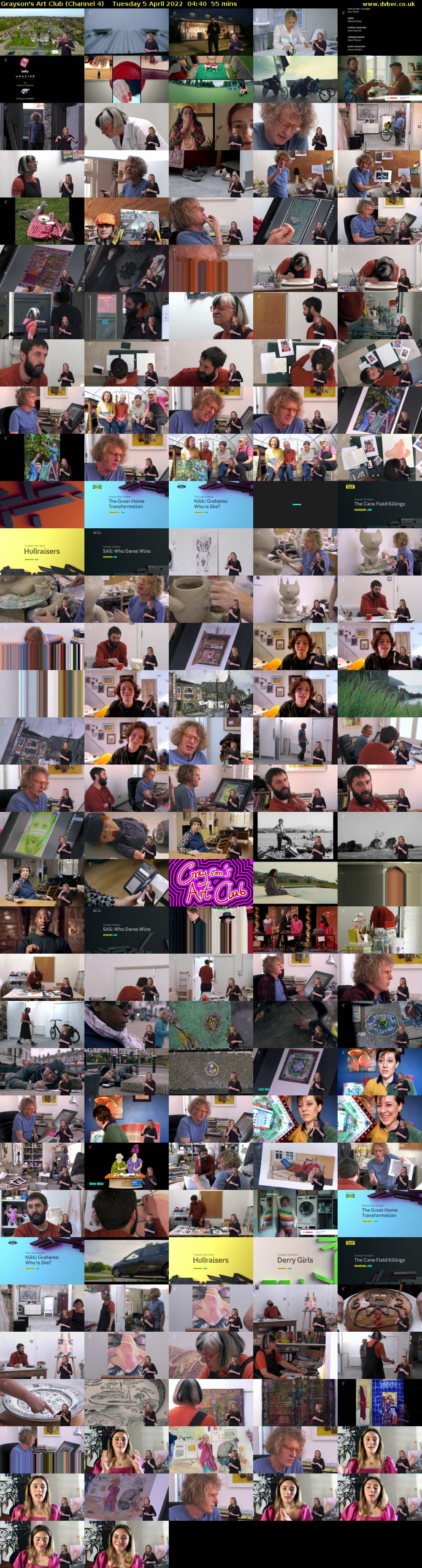 Grayson's Art Club (Channel 4) Tuesday 5 April 2022 04:40 - 05:35