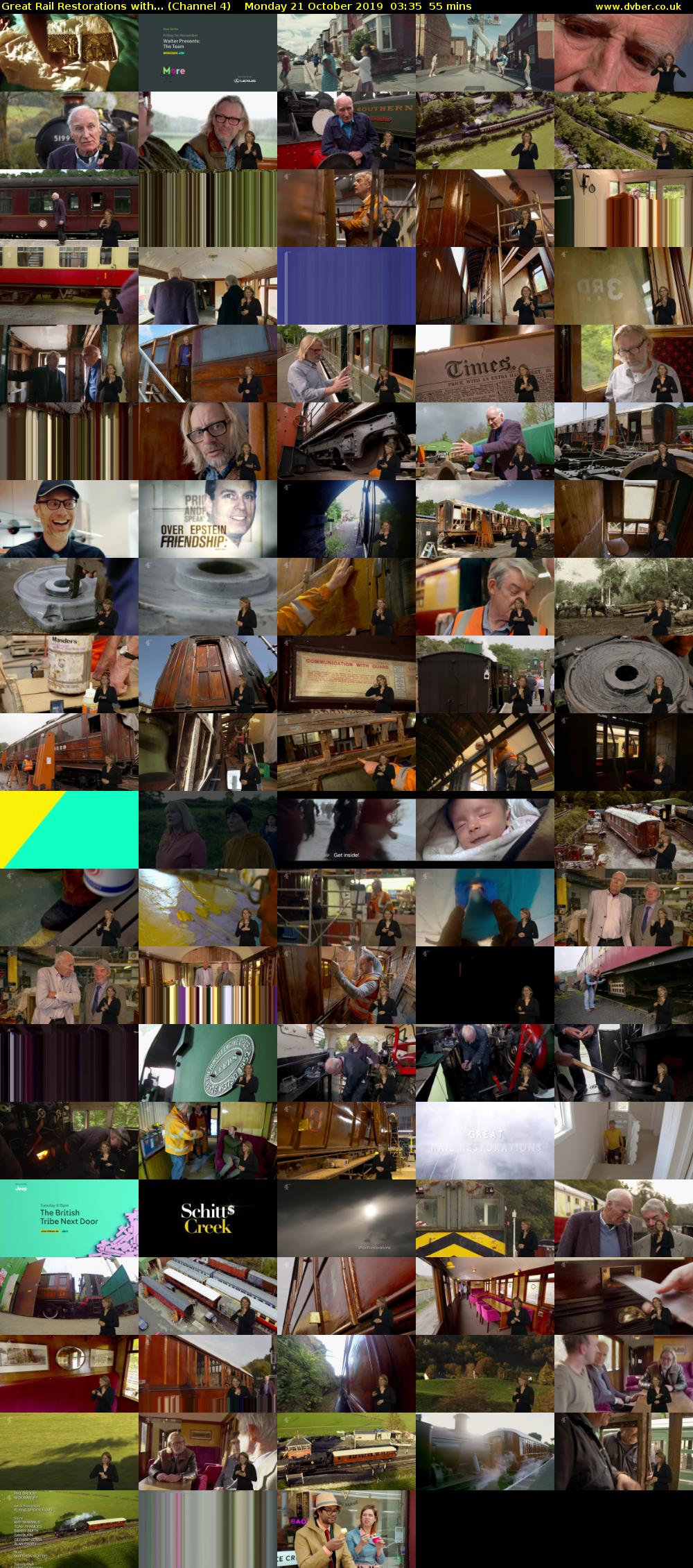 Great Rail Restorations with... (Channel 4) Monday 21 October 2019 03:35 - 04:30