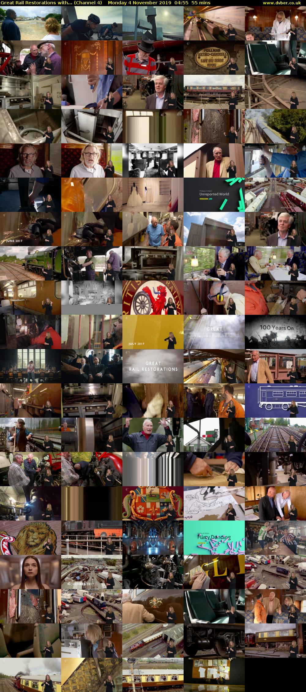 Great Rail Restorations with... (Channel 4) Monday 4 November 2019 04:55 - 05:50