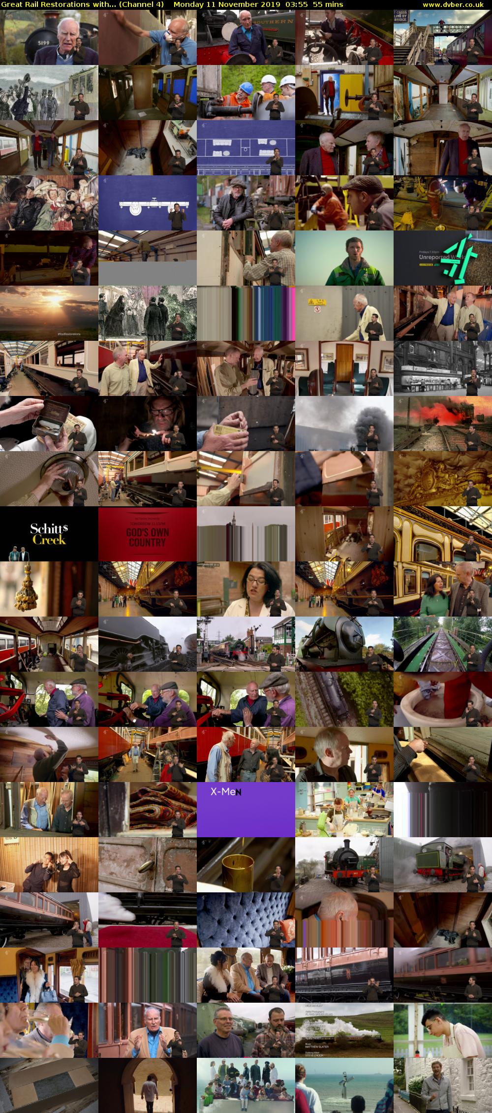 Great Rail Restorations with... (Channel 4) Monday 11 November 2019 03:55 - 04:50