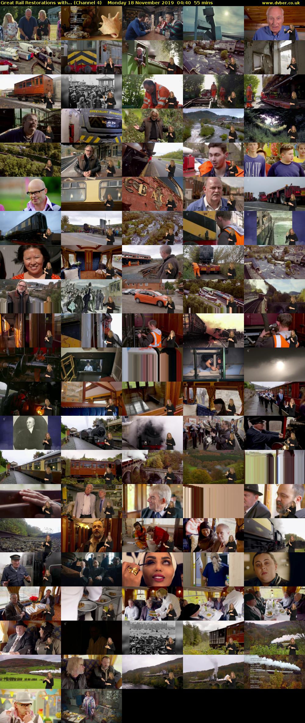 Great Rail Restorations with... (Channel 4) Monday 18 November 2019 04:40 - 05:35