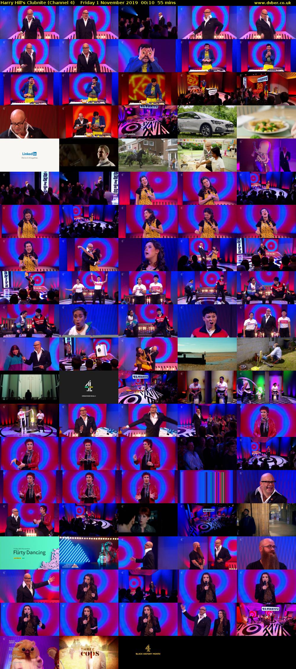 Harry Hill's Clubnite (Channel 4) Friday 1 November 2019 00:10 - 01:05