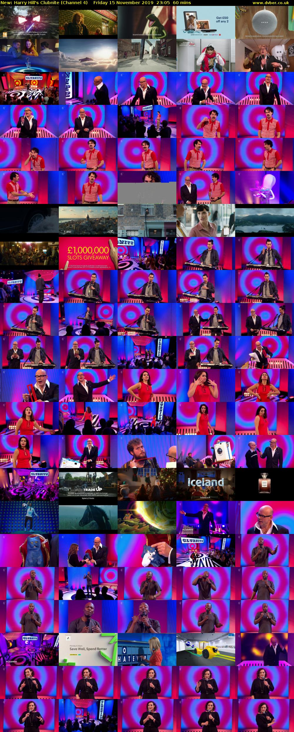 Harry Hill's Clubnite (Channel 4) Friday 15 November 2019 23:05 - 00:05