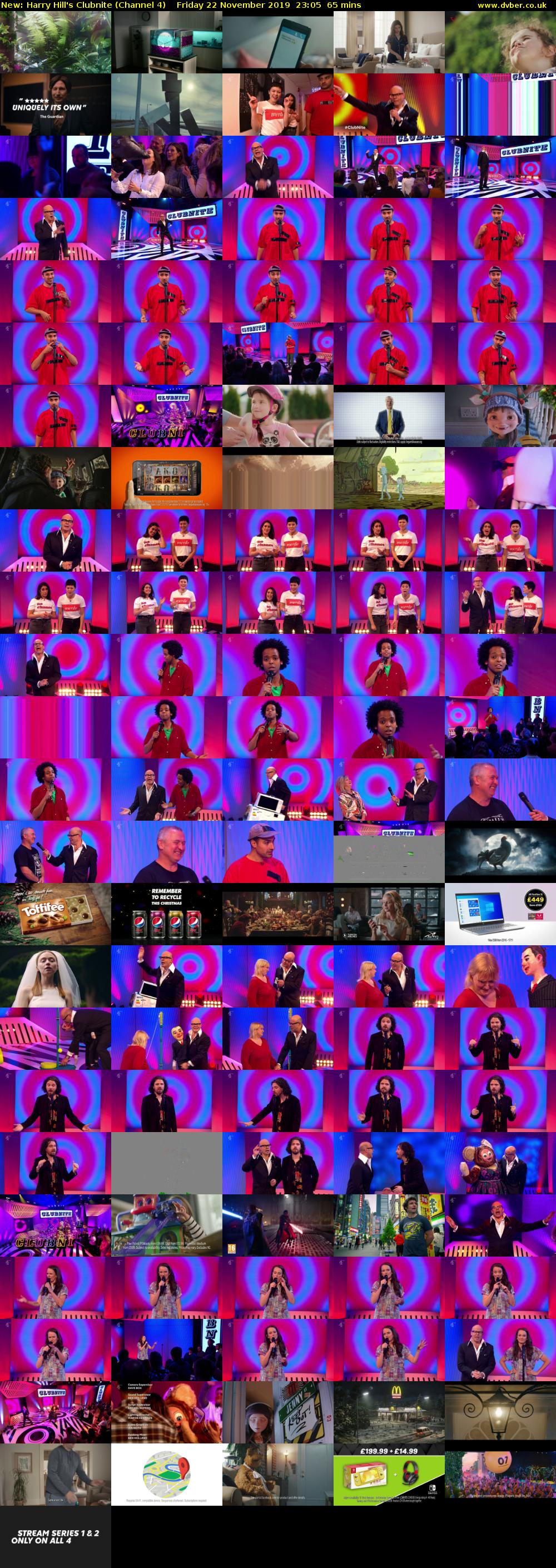 Harry Hill's Clubnite (Channel 4) Friday 22 November 2019 23:05 - 00:10