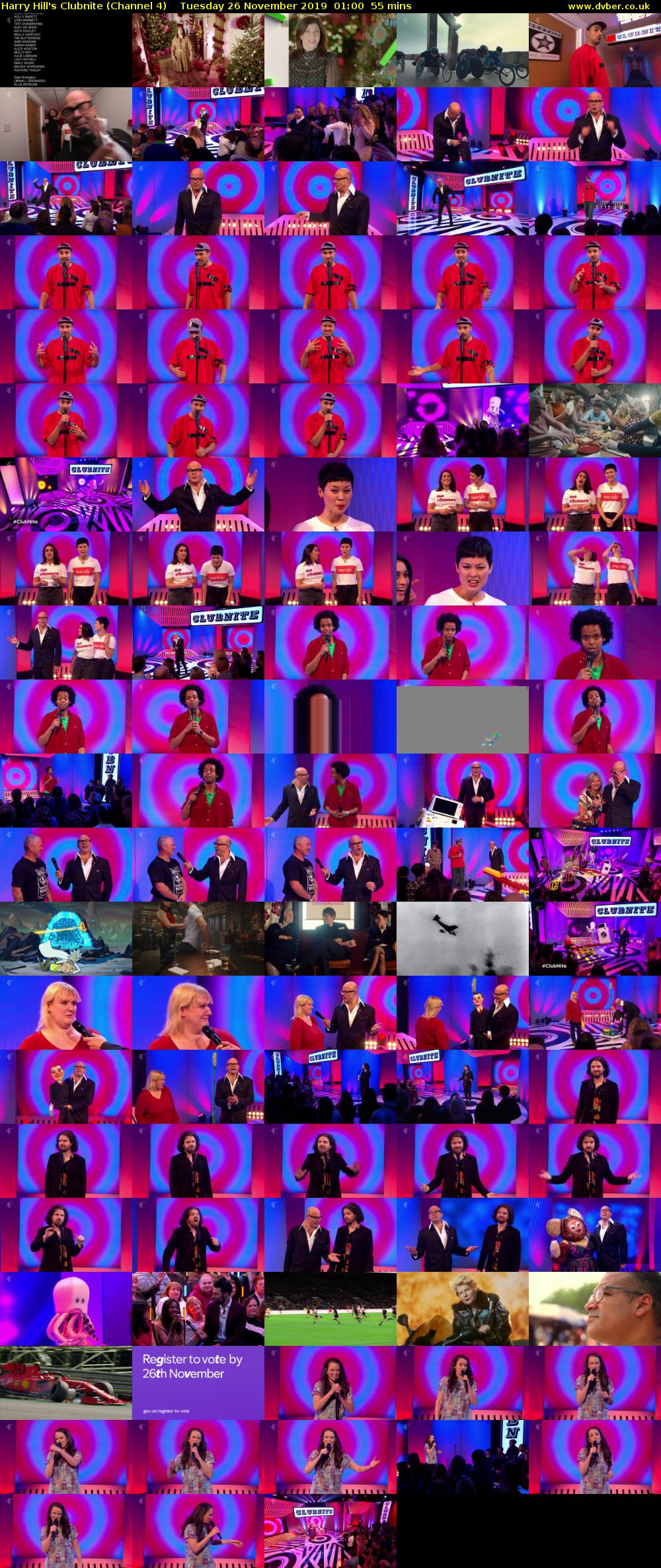 Harry Hill's Clubnite (Channel 4) Tuesday 26 November 2019 01:00 - 01:55