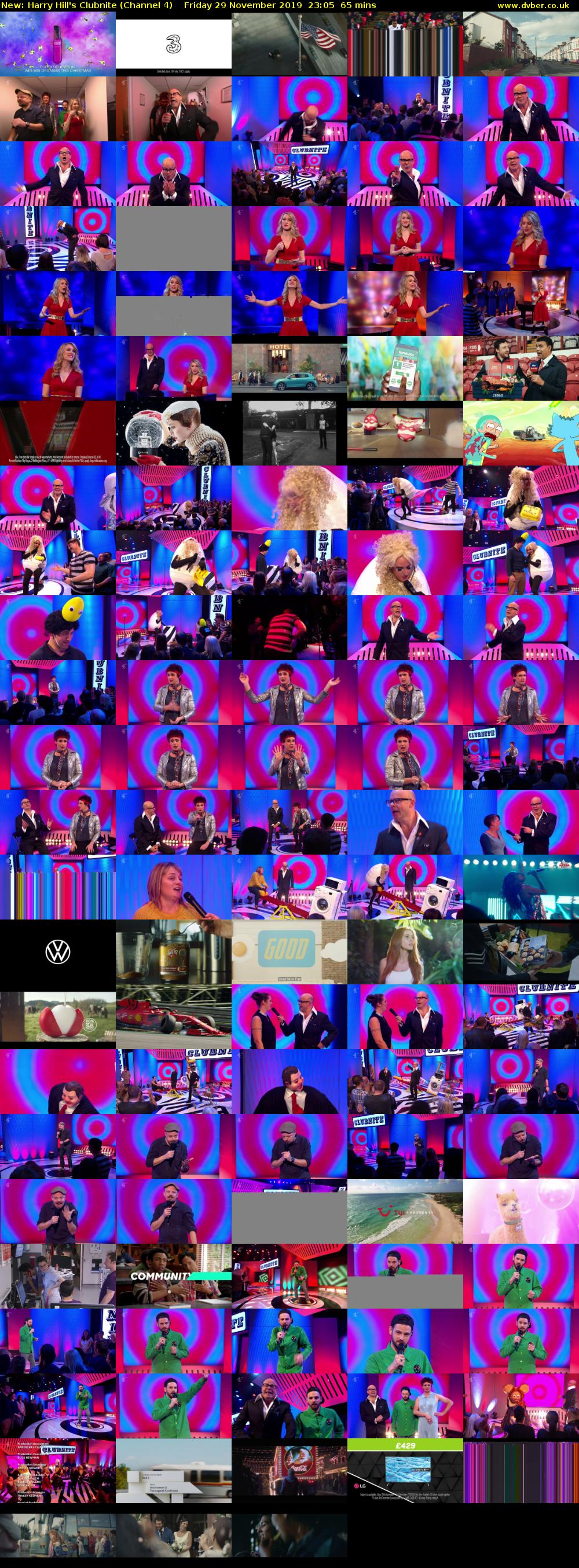 Harry Hill's Clubnite (Channel 4) Friday 29 November 2019 23:05 - 00:10