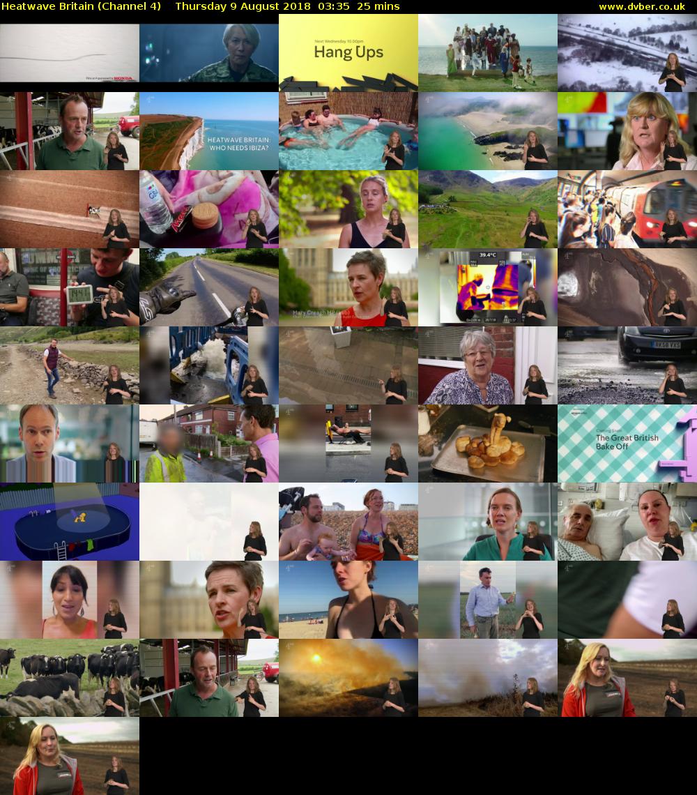 Heatwave Britain (Channel 4) Thursday 9 August 2018 03:35 - 04:00