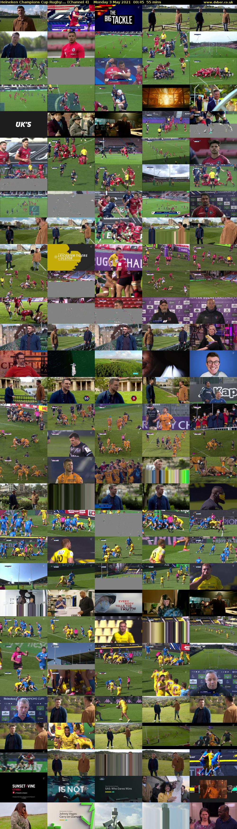 Heineken Champions Cup Rugby:... (Channel 4) Monday 3 May 2021 00:45 - 01:40