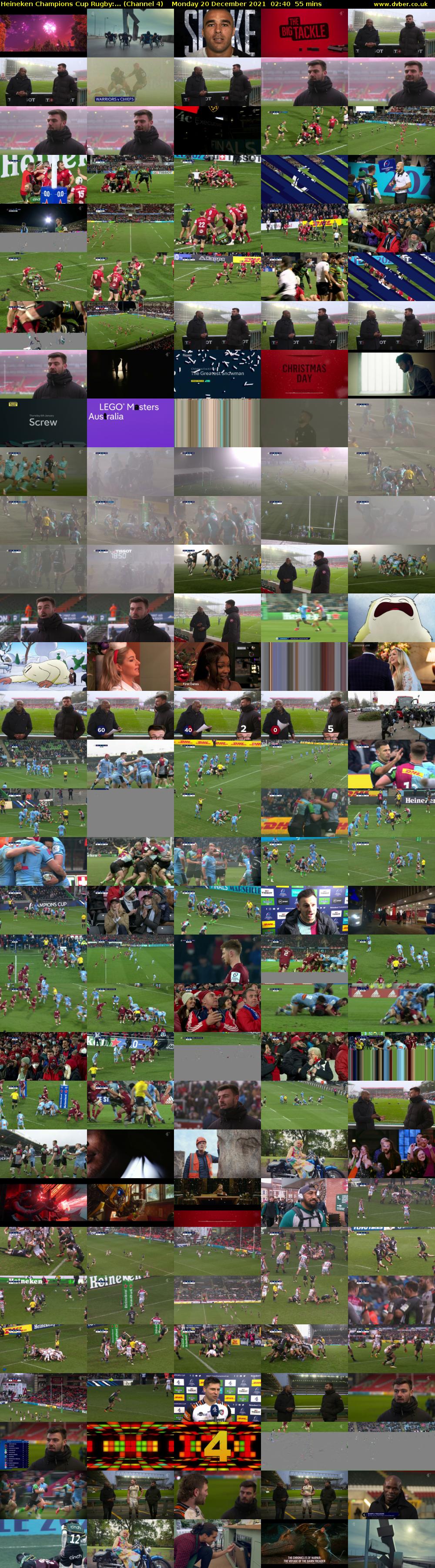 Heineken Champions Cup Rugby:... (Channel 4) Monday 20 December 2021 02:40 - 03:35