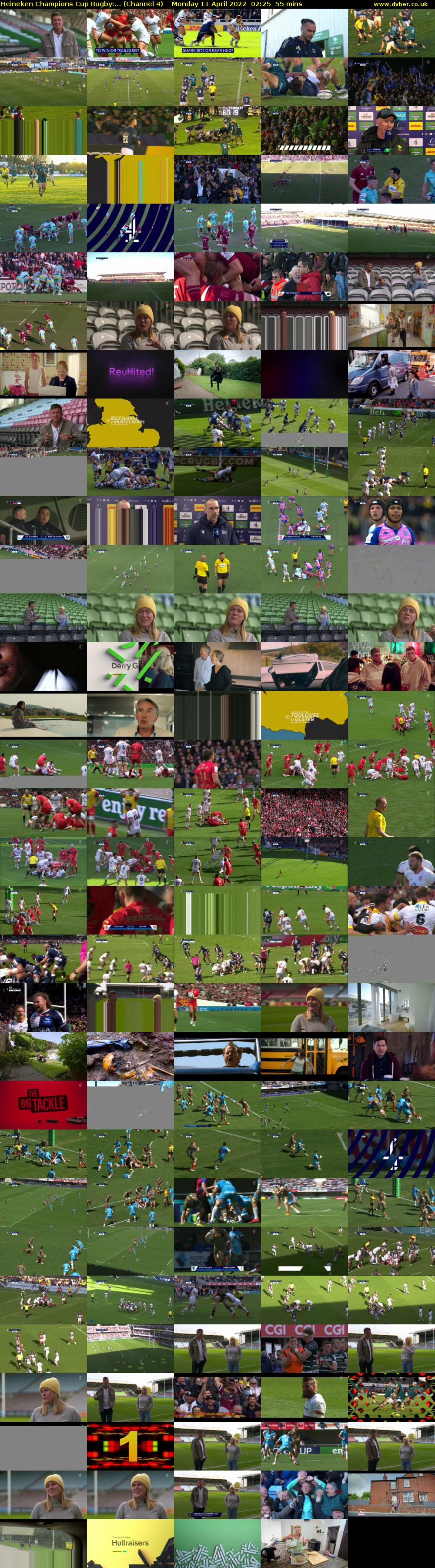 Heineken Champions Cup Rugby:... (Channel 4) Monday 11 April 2022 02:25 - 03:20