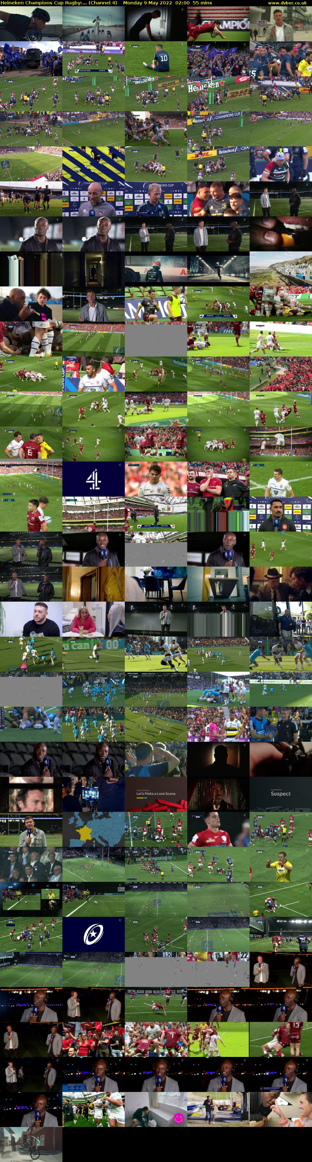 Heineken Champions Cup Rugby:... (Channel 4) Monday 9 May 2022 02:00 - 02:55