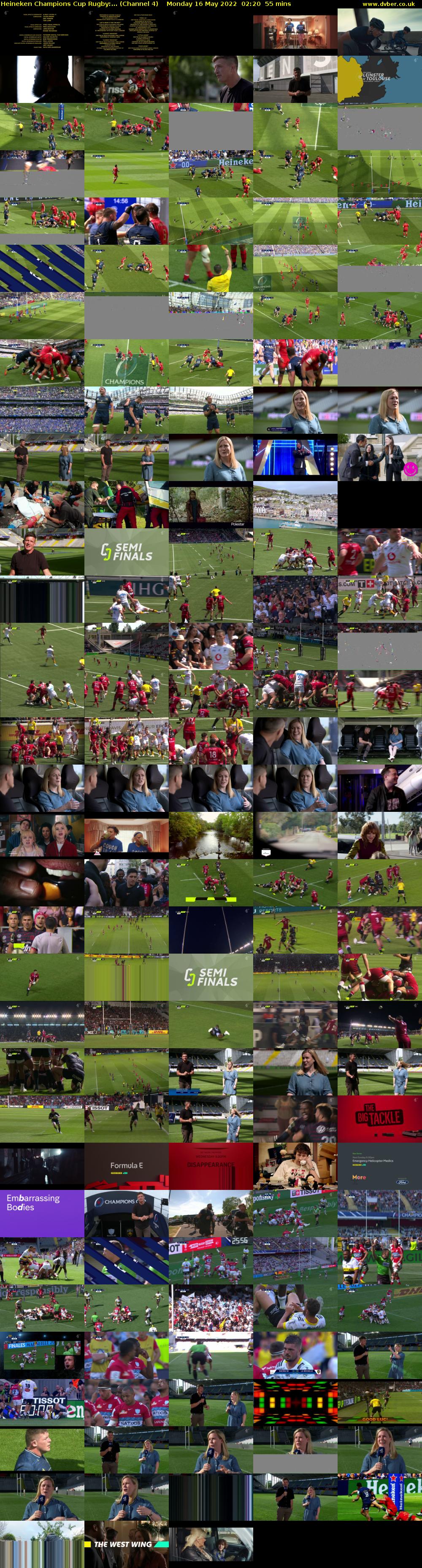 Heineken Champions Cup Rugby:... (Channel 4) Monday 16 May 2022 02:20 - 03:15