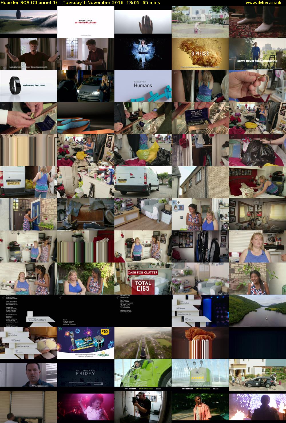 Hoarder SOS (Channel 4) Tuesday 1 November 2016 13:05 - 14:10