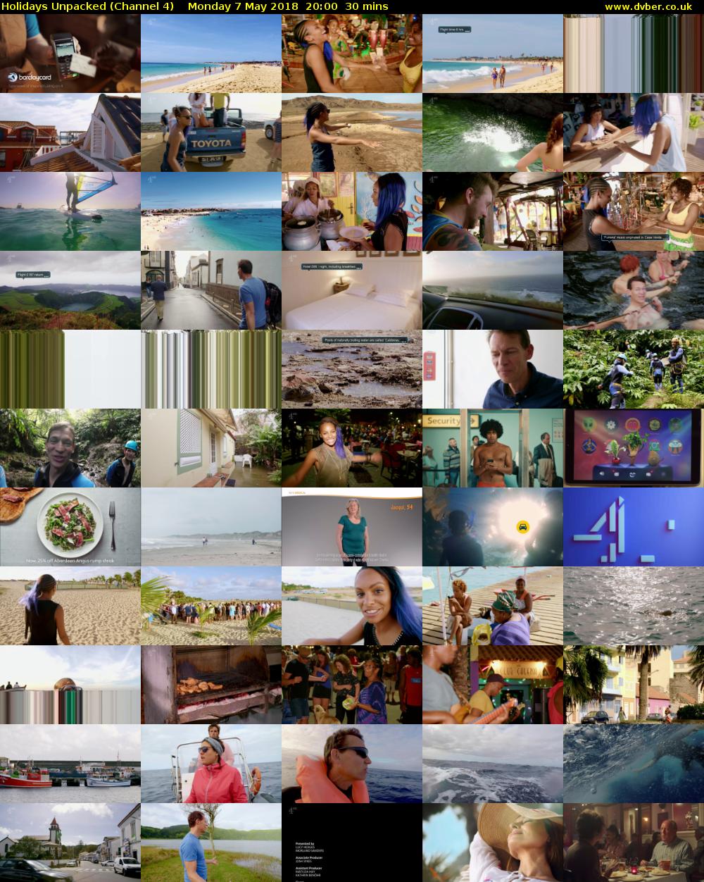 Holidays Unpacked (Channel 4) Monday 7 May 2018 20:00 - 20:30
