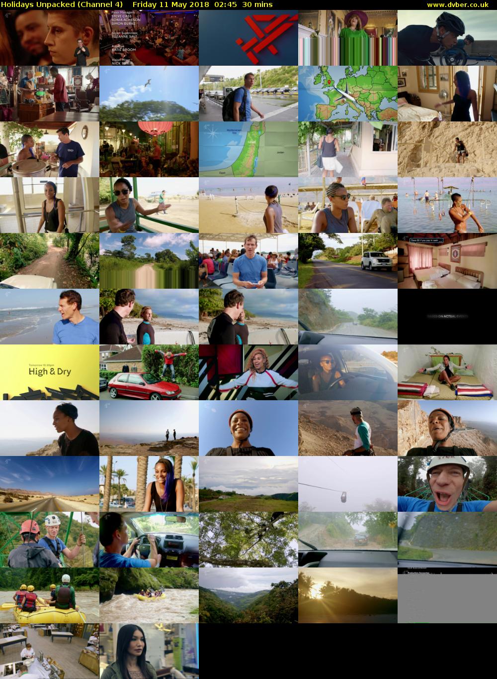Holidays Unpacked (Channel 4) Friday 11 May 2018 02:45 - 03:15