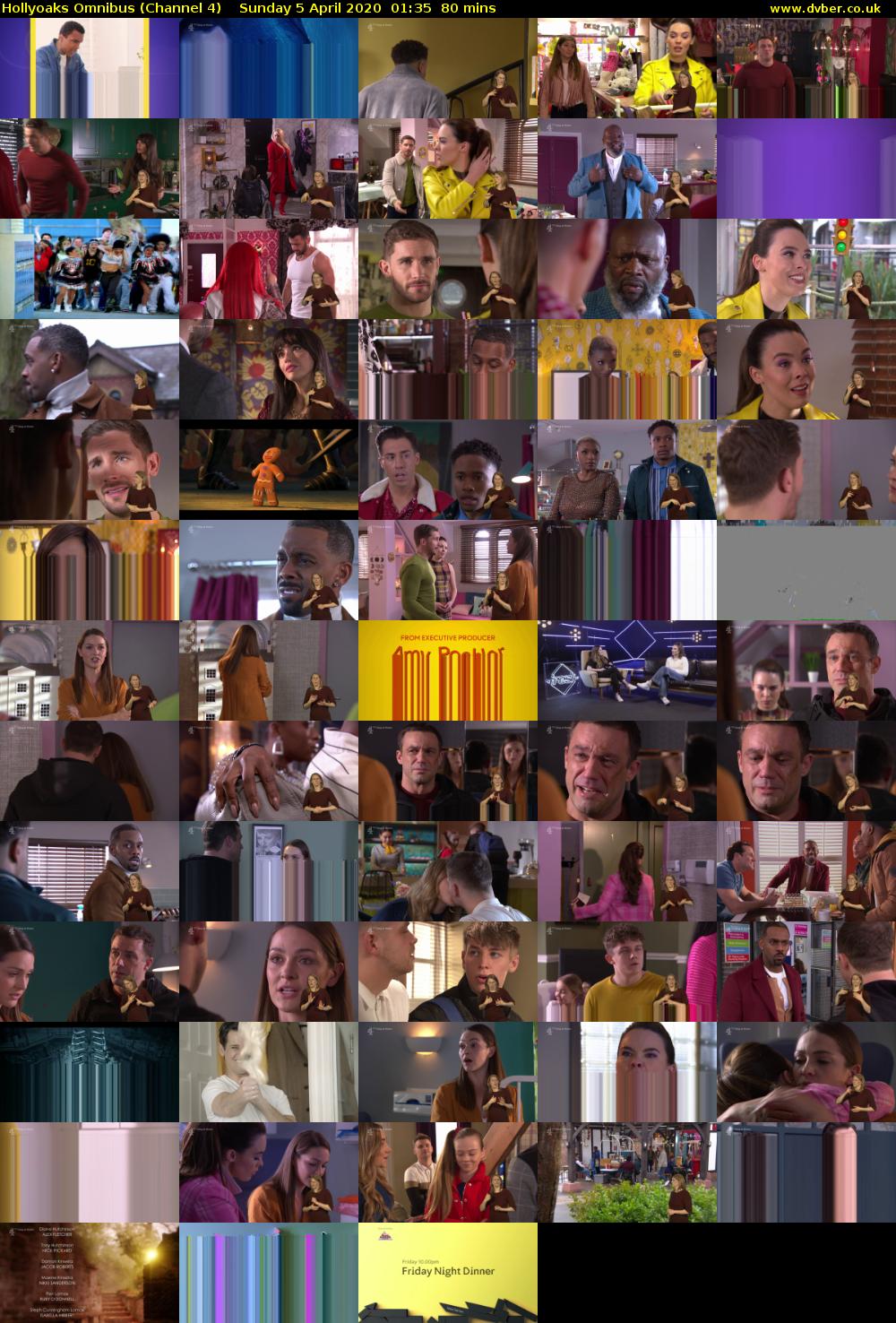 Hollyoaks Omnibus (Channel 4) Sunday 5 April 2020 01:35 - 02:55
