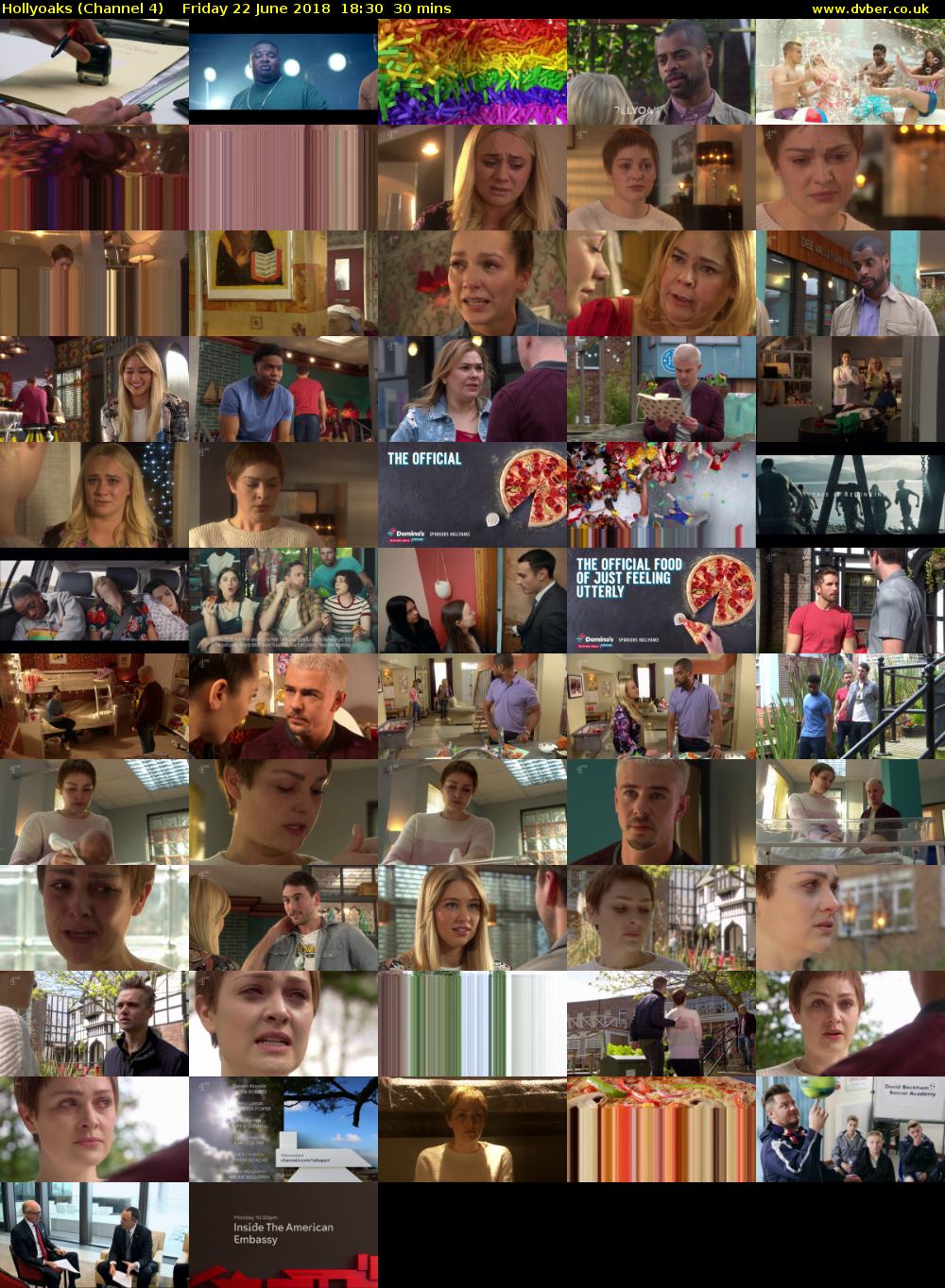 Hollyoaks (Channel 4) Friday 22 June 2018 18:30 - 19:00