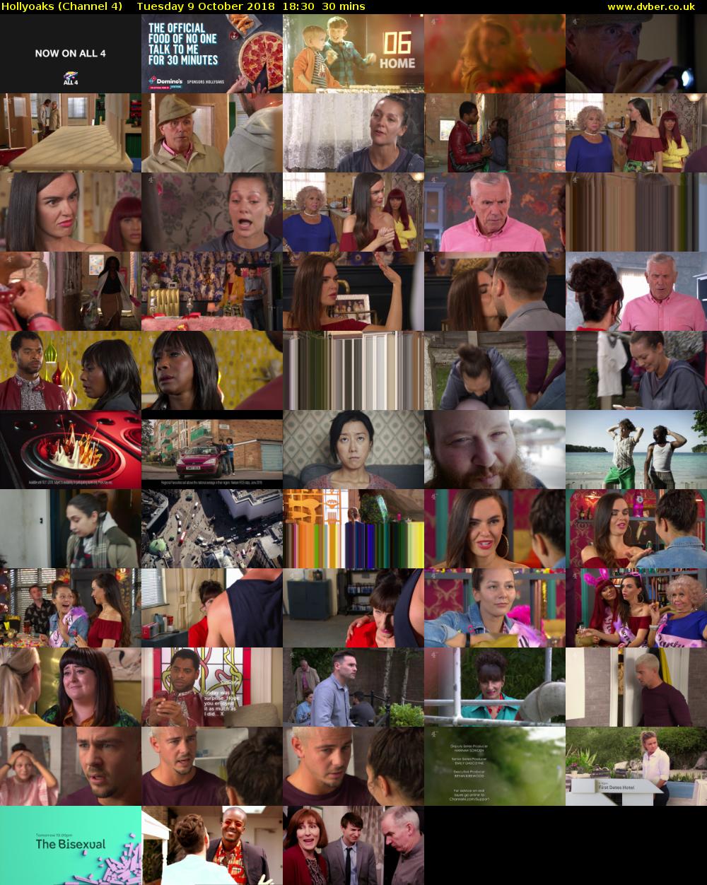 Hollyoaks (Channel 4) Tuesday 9 October 2018 18:30 - 19:00