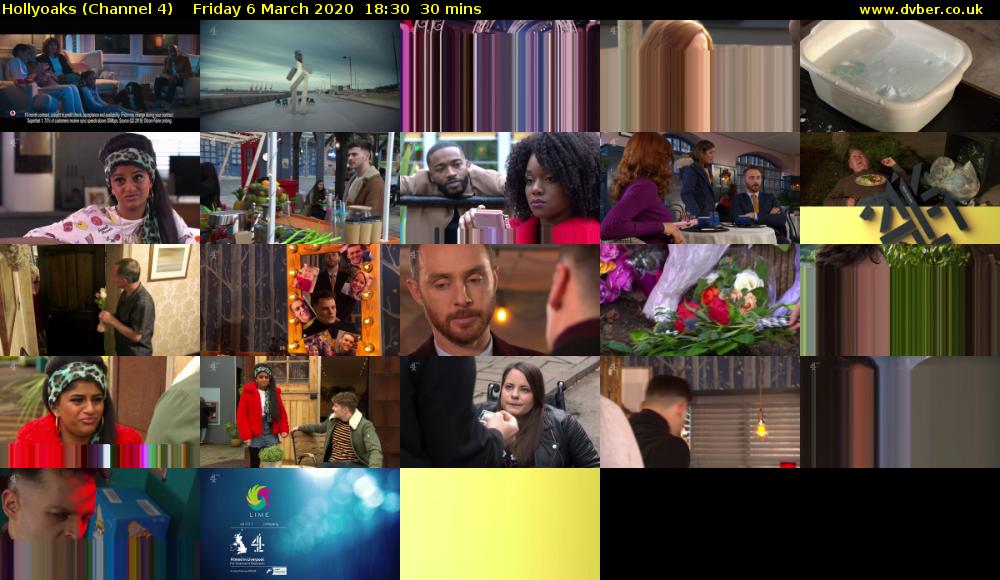 Hollyoaks (Channel 4) Friday 6 March 2020 18:30 - 19:00