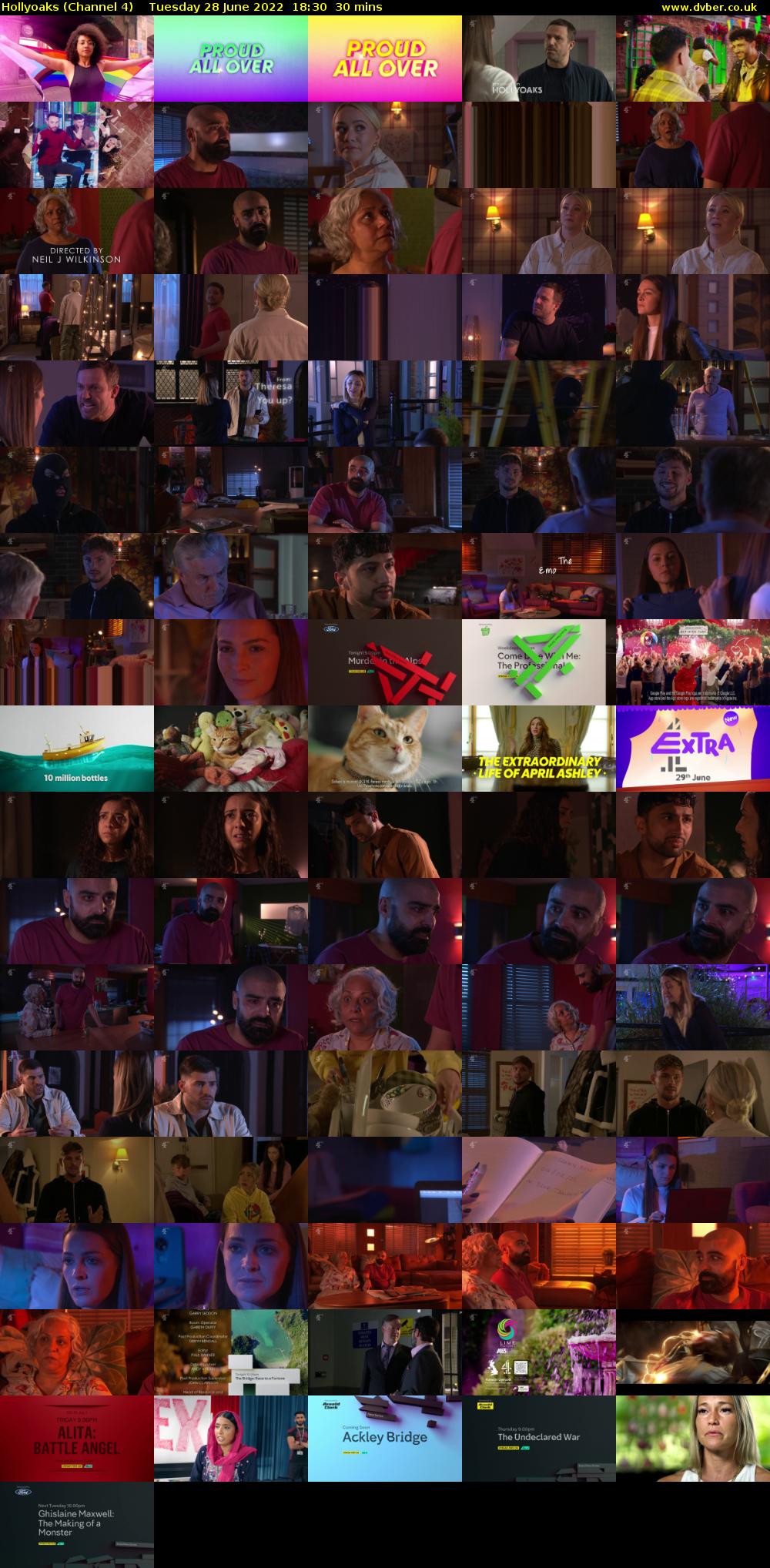 Hollyoaks (Channel 4) Tuesday 28 June 2022 18:30 - 19:00