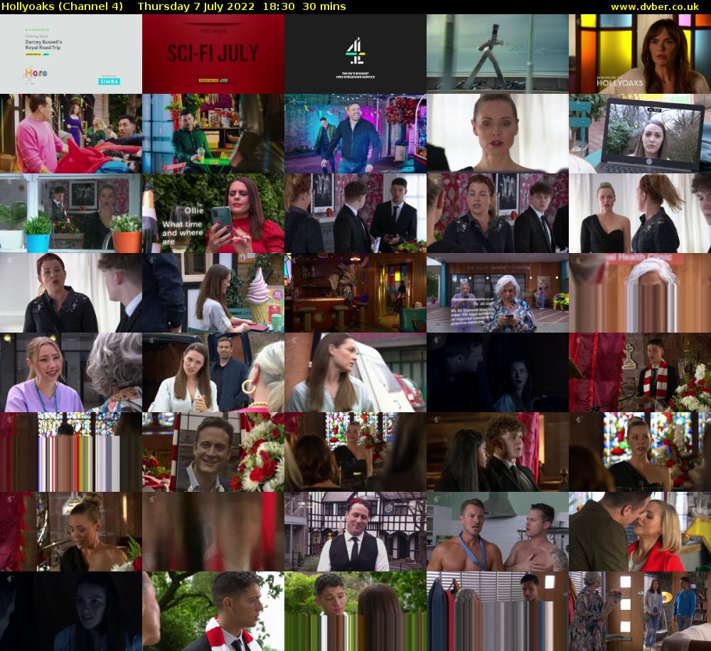 Hollyoaks (Channel 4) Thursday 7 July 2022 18:30 - 19:00