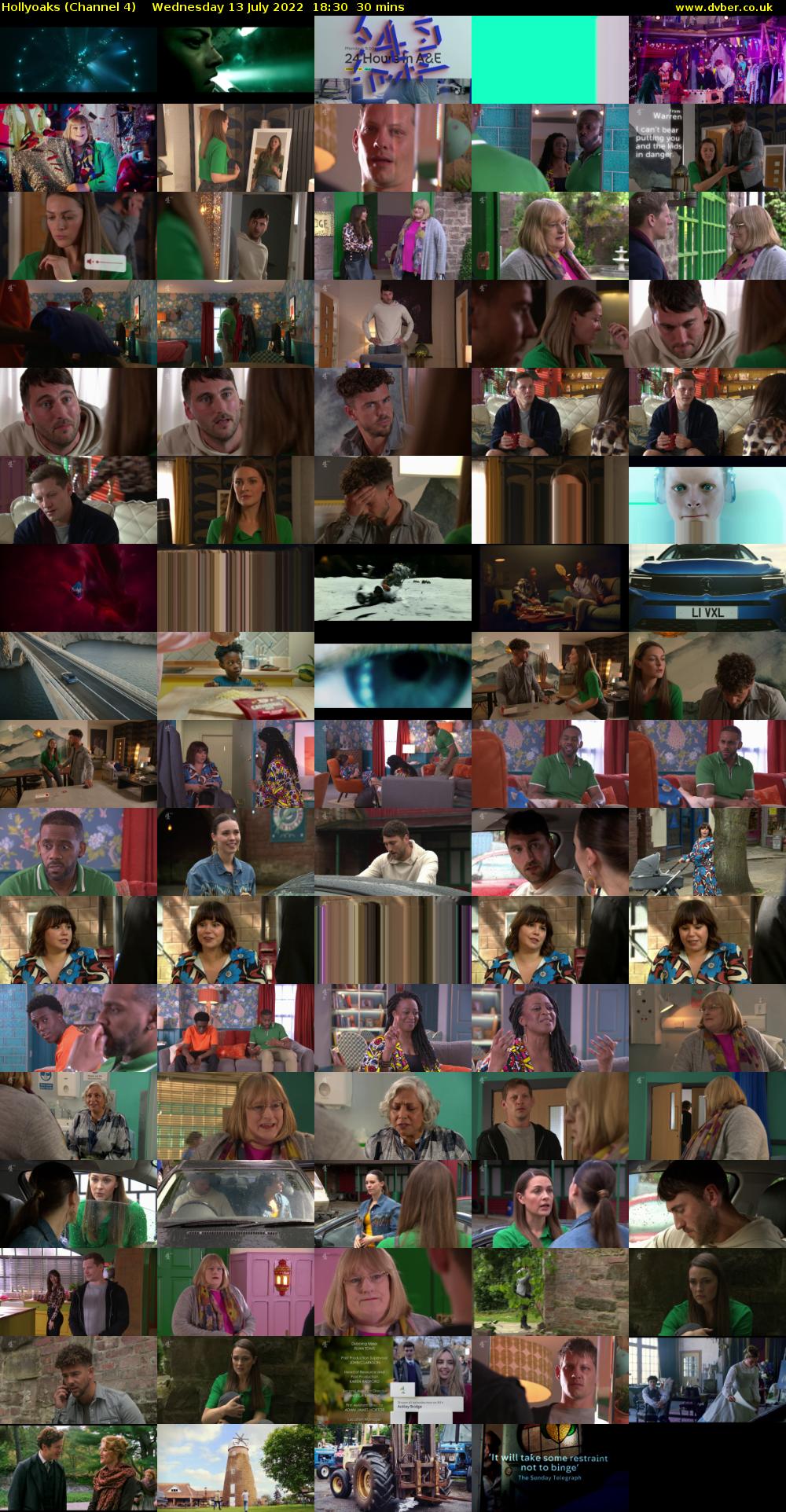 Hollyoaks (Channel 4) Wednesday 13 July 2022 18:30 - 19:00