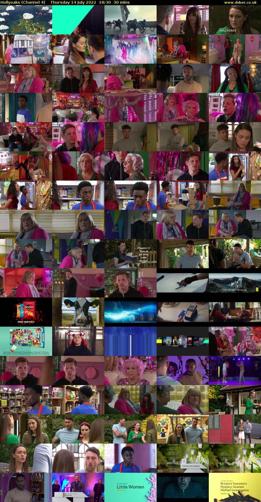 Hollyoaks (Channel 4) Thursday 14 July 2022 18:30 - 19:00