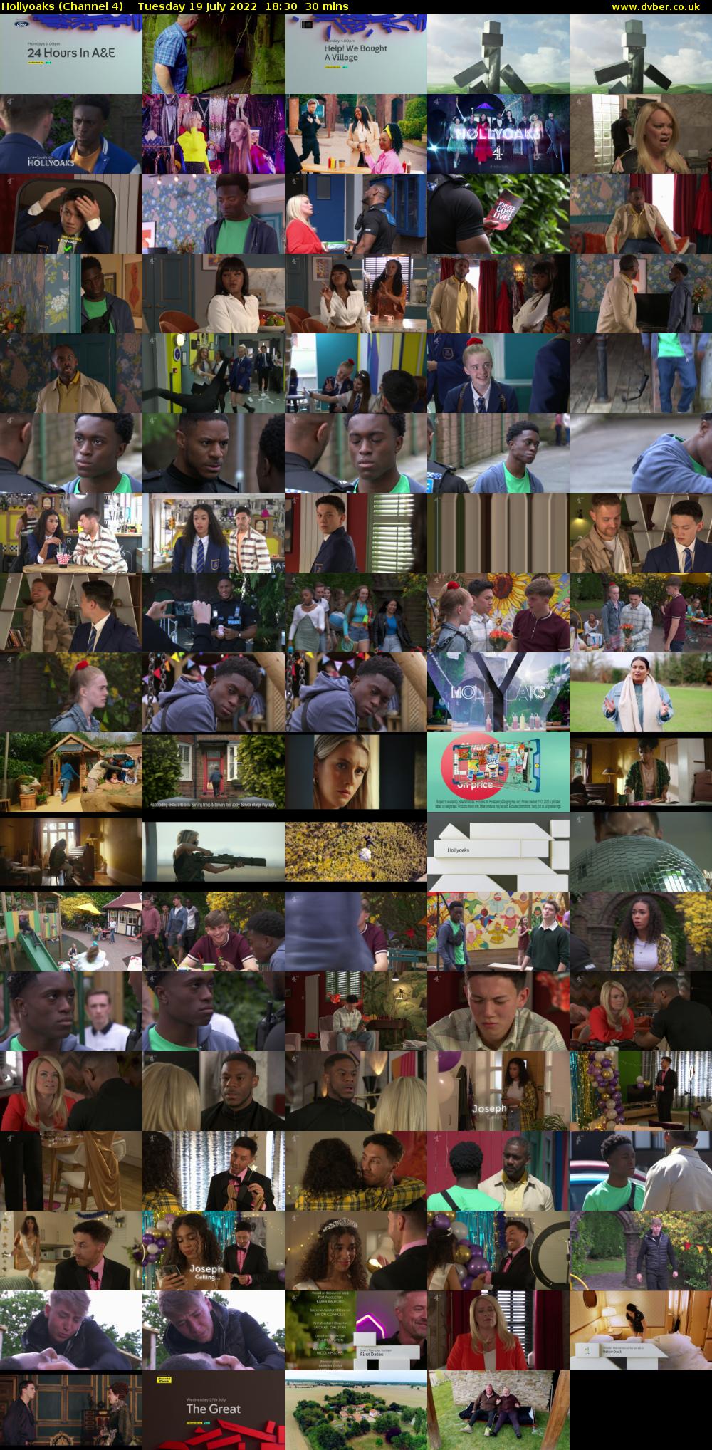 Hollyoaks (Channel 4) Tuesday 19 July 2022 18:30 - 19:00