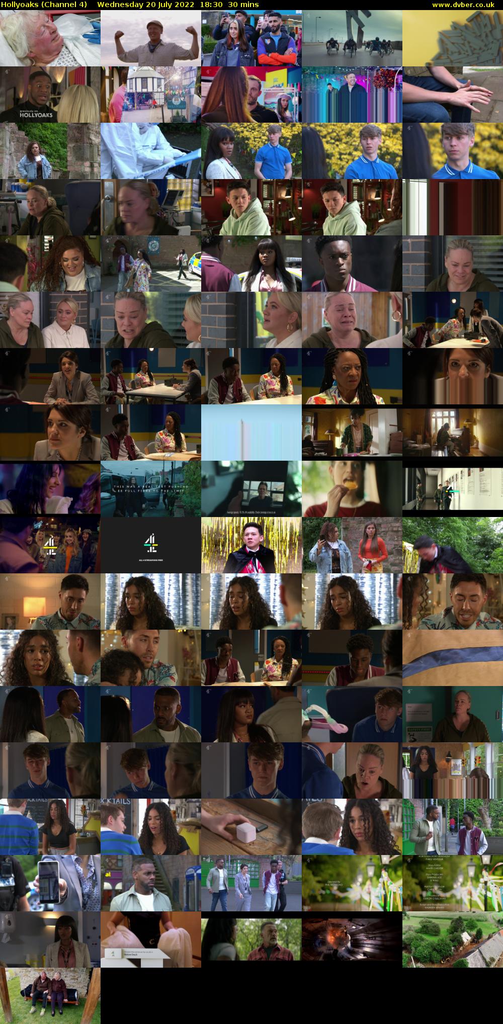 Hollyoaks (Channel 4) Wednesday 20 July 2022 18:30 - 19:00