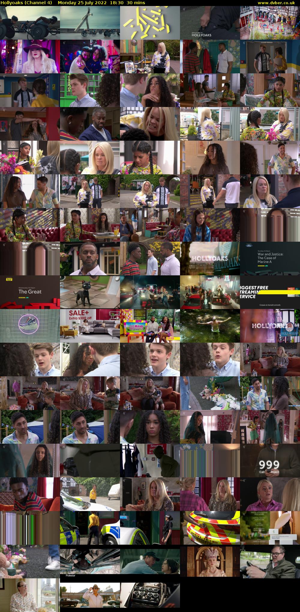 Hollyoaks (Channel 4) Monday 25 July 2022 18:30 - 19:00