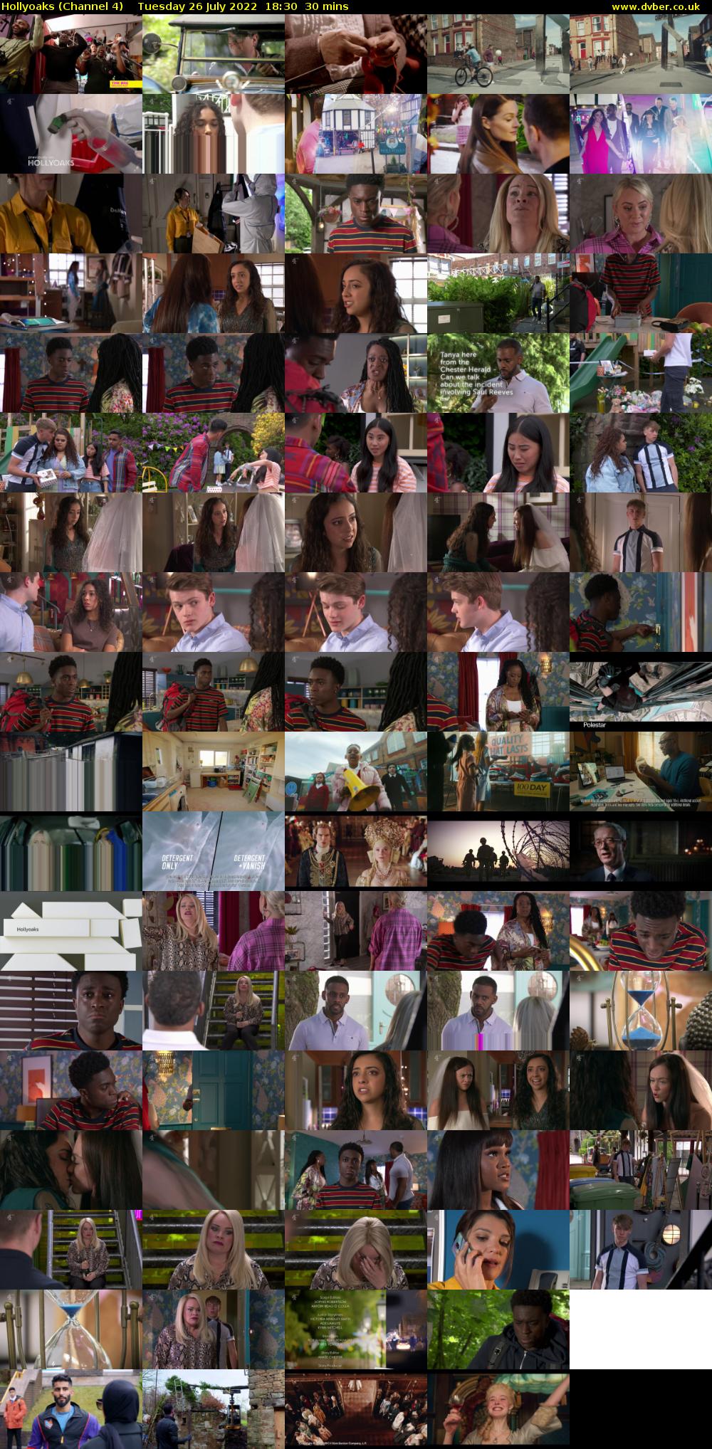Hollyoaks (Channel 4) Tuesday 26 July 2022 18:30 - 19:00