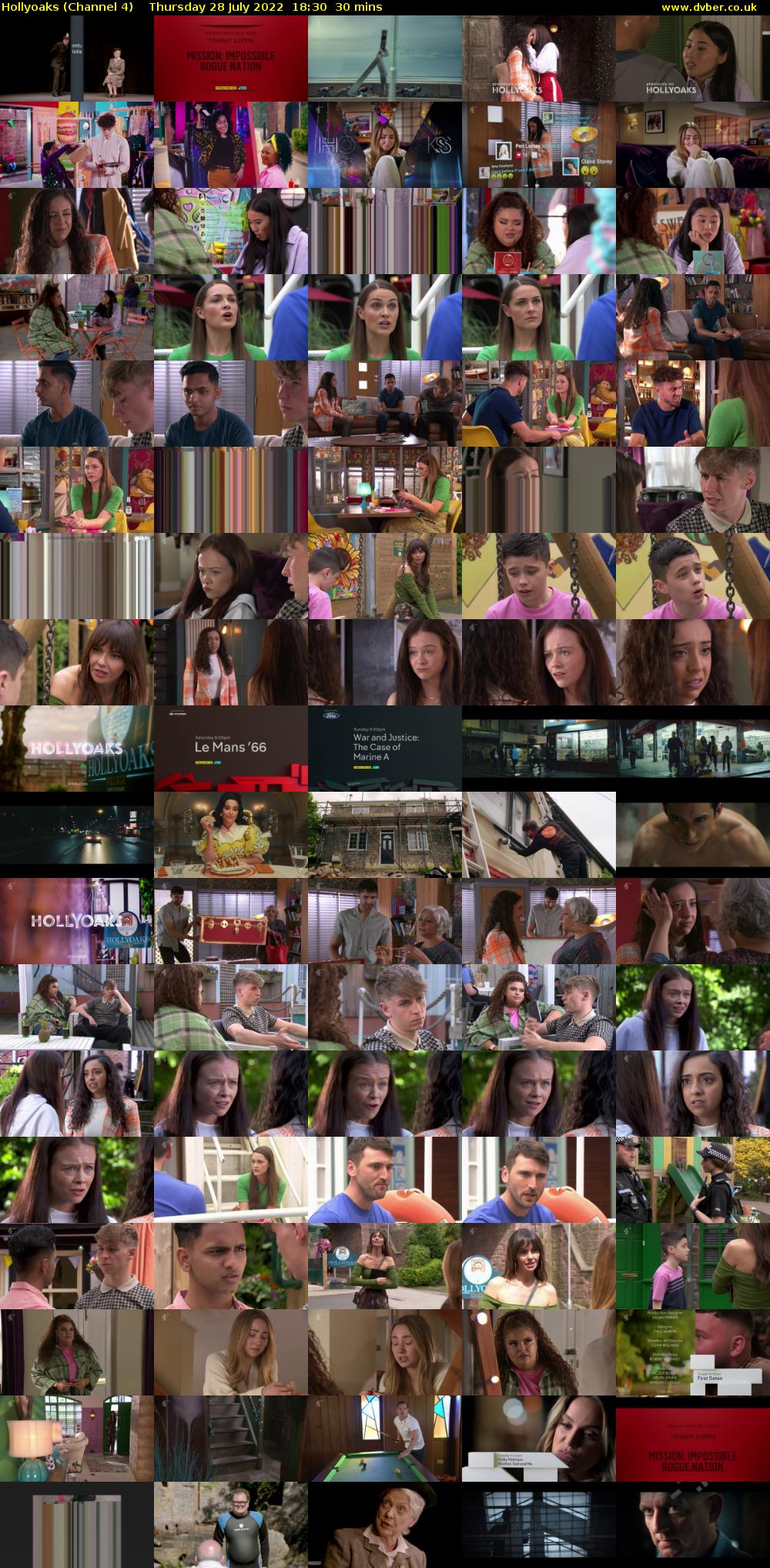 Hollyoaks (Channel 4) Thursday 28 July 2022 18:30 - 19:00