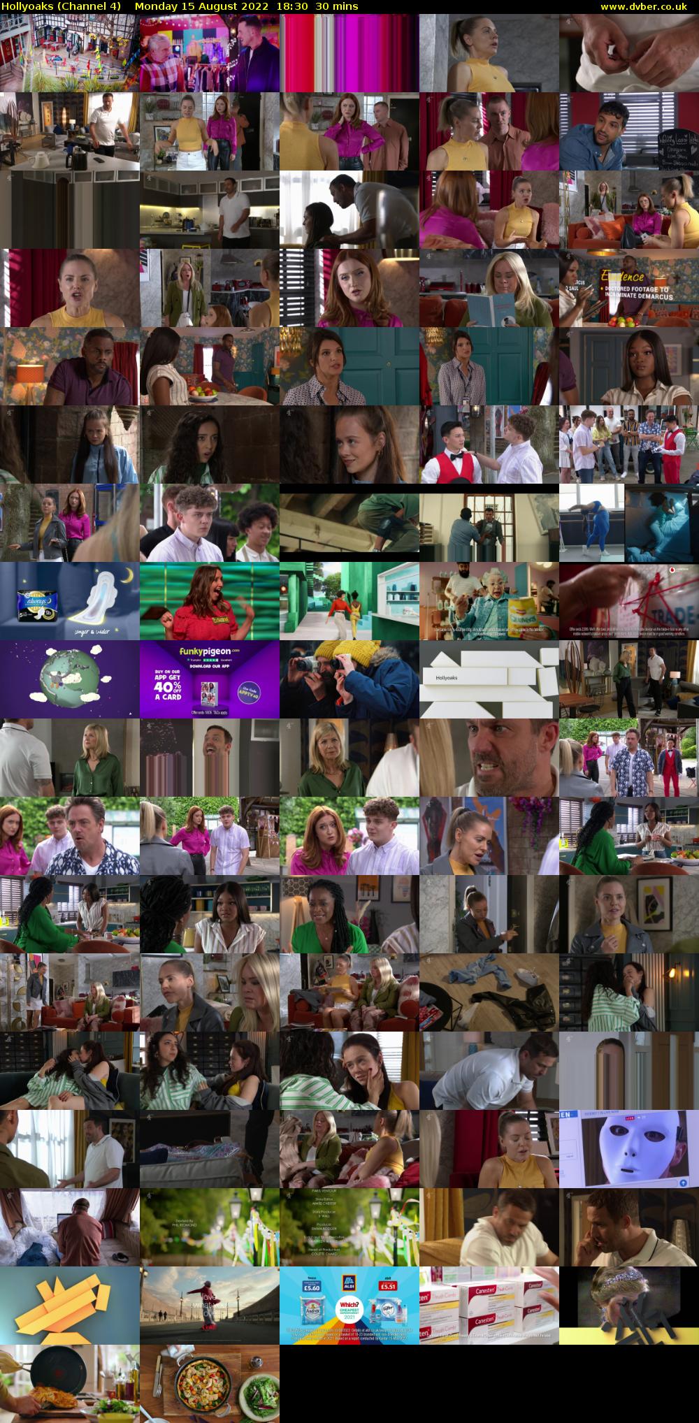 Hollyoaks (Channel 4) Monday 15 August 2022 18:30 - 19:00
